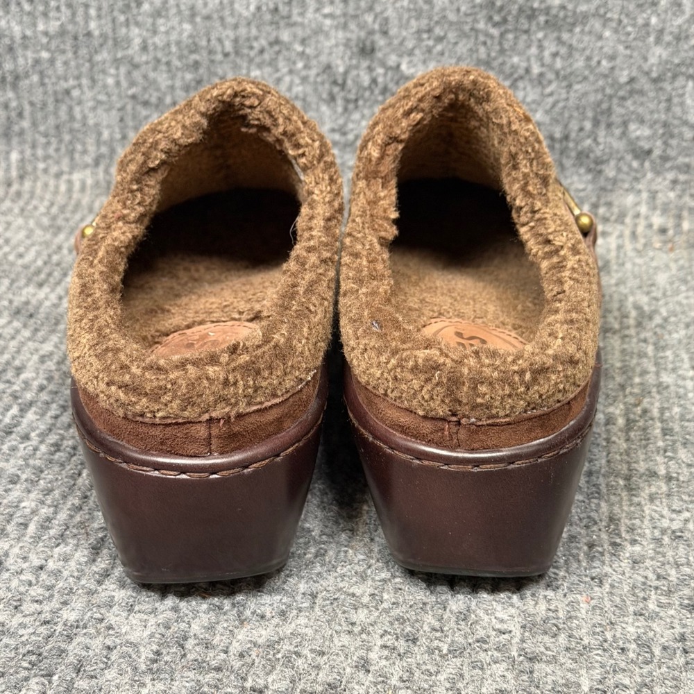 Klogs Suede Clogs Women 9M Brown Cozy Lined Fall Mules Comfort Cottagecore Boho - Picture 4 of 11